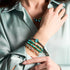 Teal | Firefly Glass Hearts Essence Bracelet